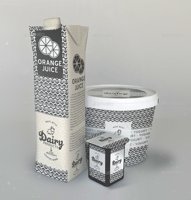 dairy products mockup design