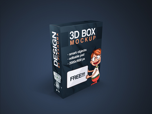 3d box product packaging mockup
