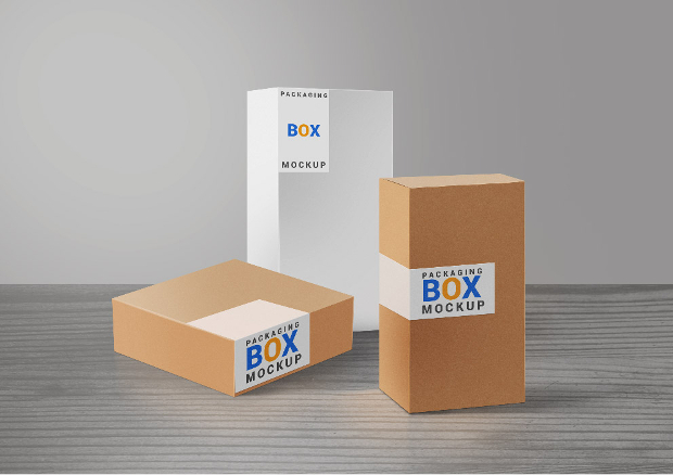 free packaging boxes mockup psd