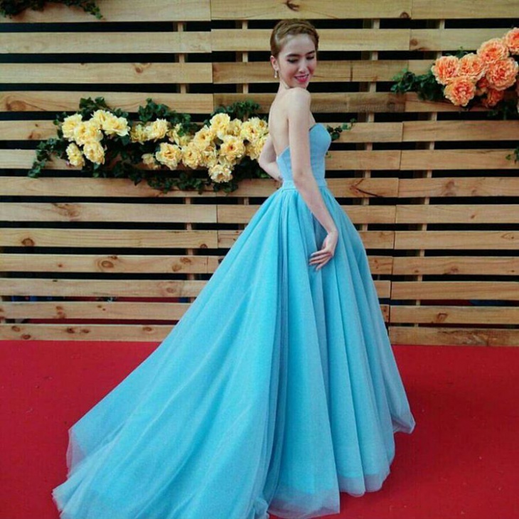 blue cinderella gown design