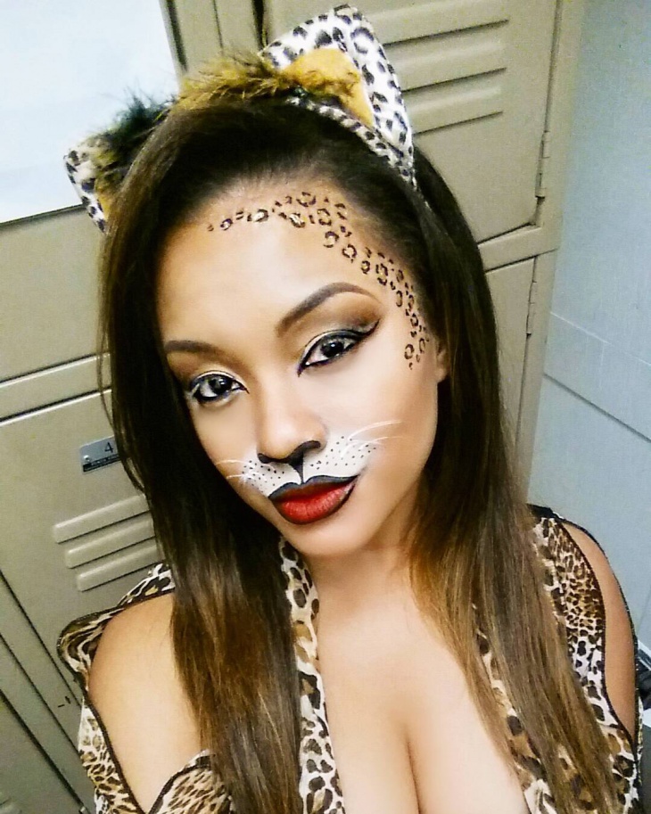 leopard makeup design