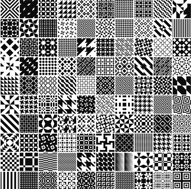 monochrome geometric patterns
