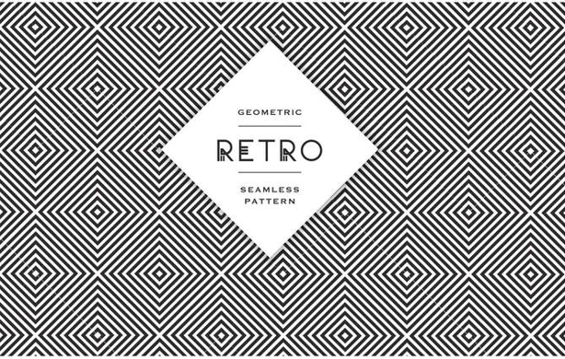 retro geometric seamless pattern