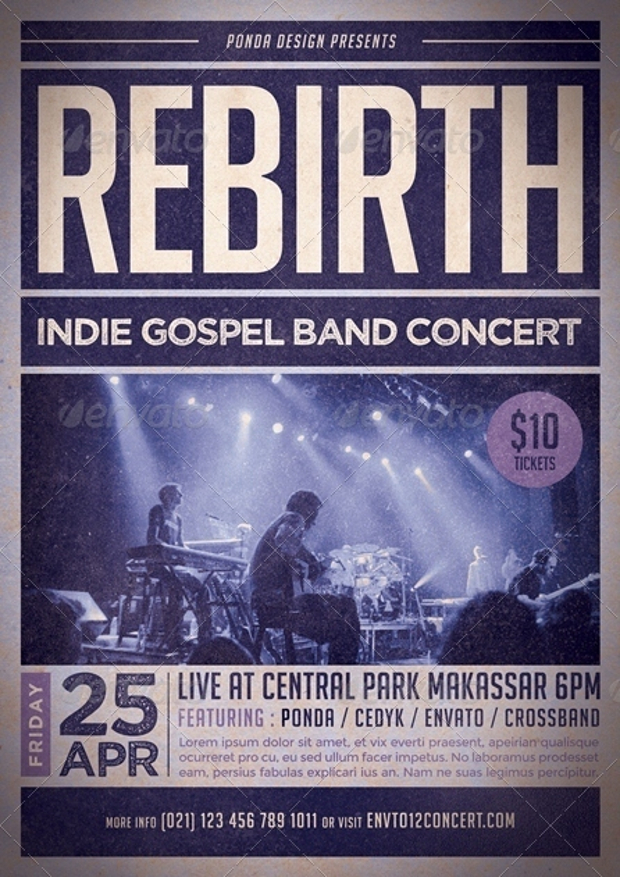 Indie Gospel Band Concert Flyer