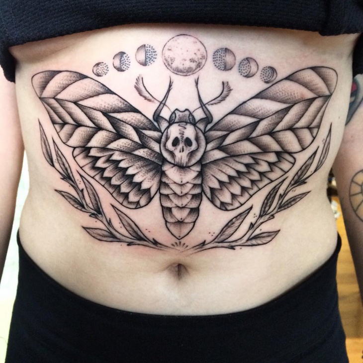 moth tattoo design idea