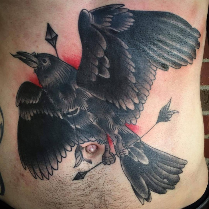 crow tattoo for men