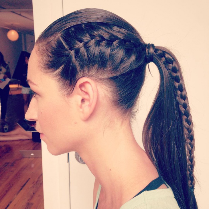 beautiful braided ponytail