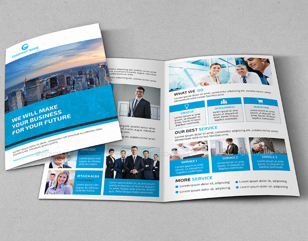 Corporate Marketing Bi-Fold Brochure