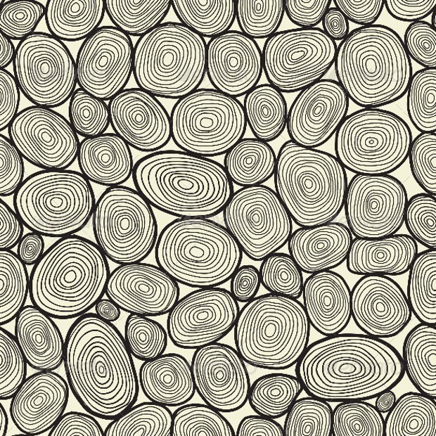 hand drawn seamless circles pattern