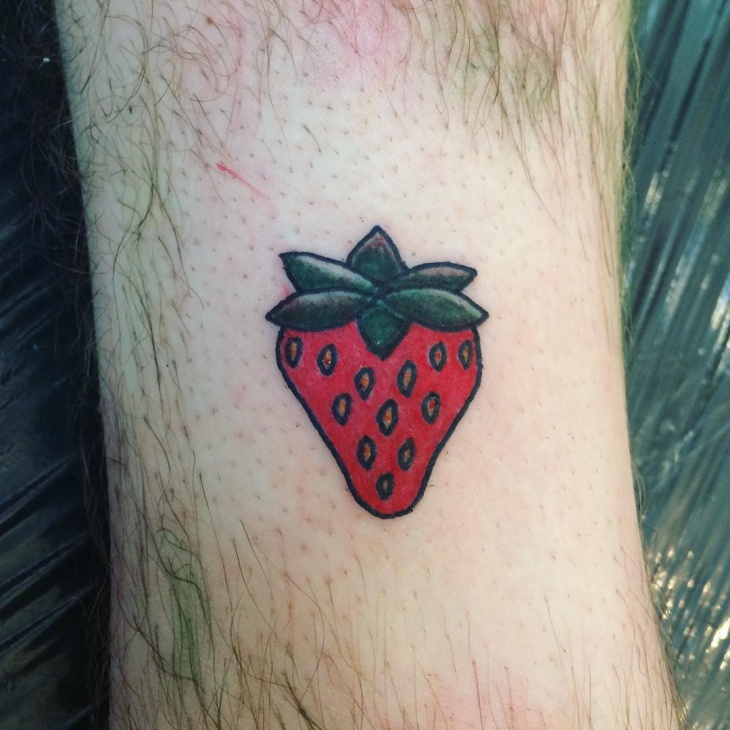 simple cherry fruit tattoo 