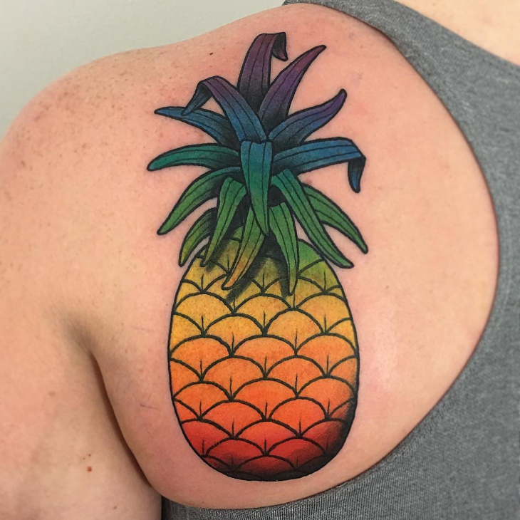 awesome fruit tattoo for back 