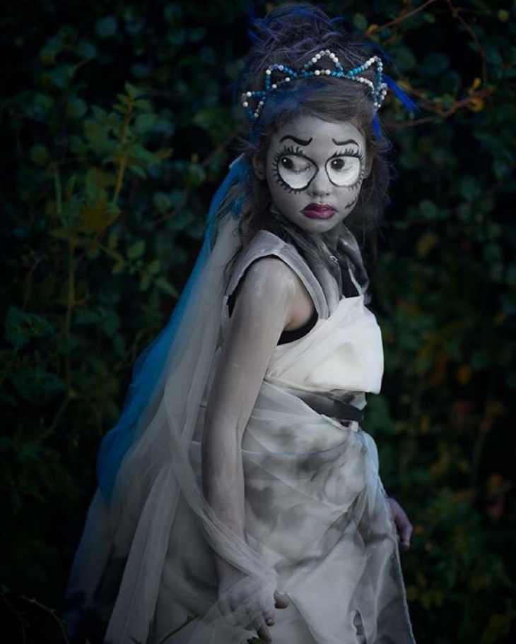 halloween corpse bride face makeup
