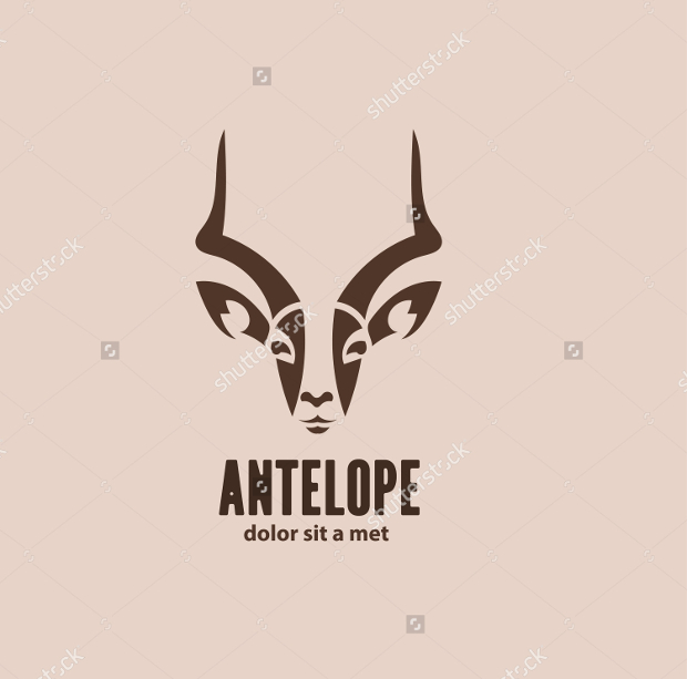 antelope animal logo
