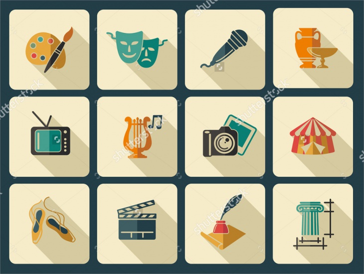culture and art vector icons
