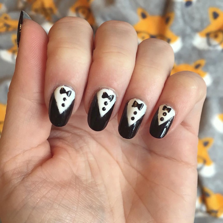 21+ Tuxedo Nail Art Designs, Ideas Design Trends Premium PSD