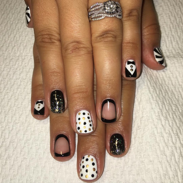 21+ Tuxedo Nail Art Designs, Ideas Design Trends Premium PSD