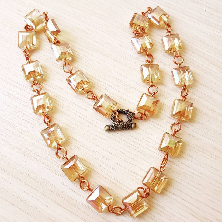 glass beads handmade necklace