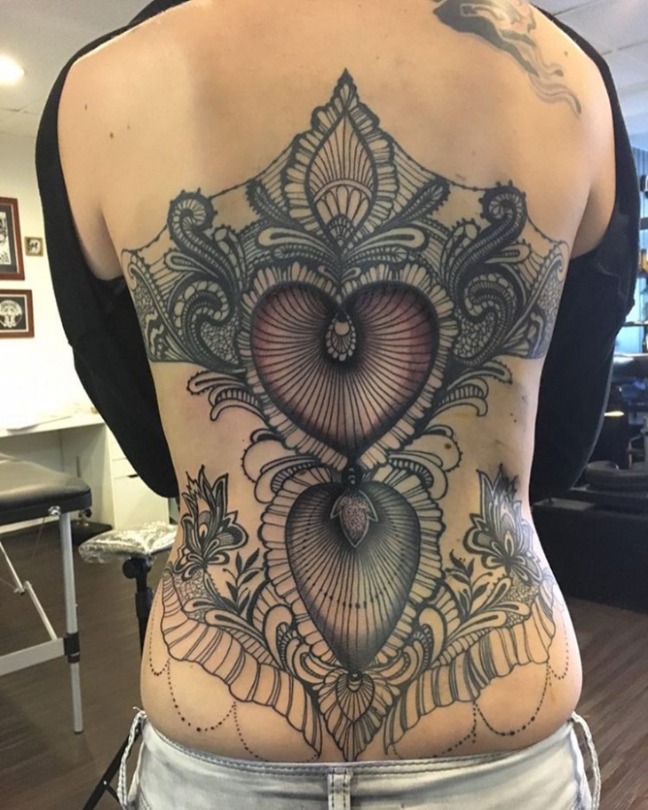 back corset tattoo design