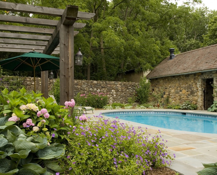 pool garden design 