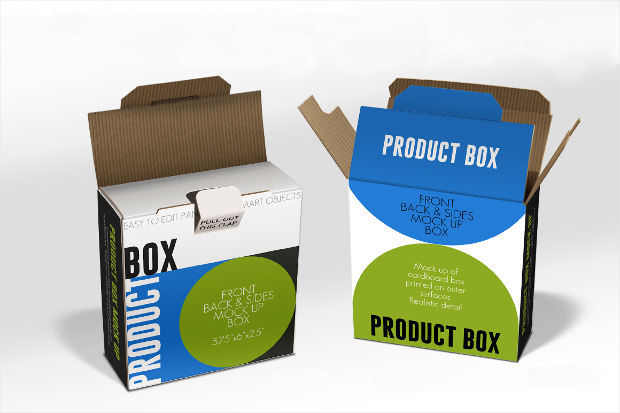 cardboard box mockup
