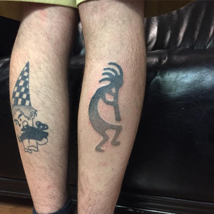 unique kokopelli tattoo for men