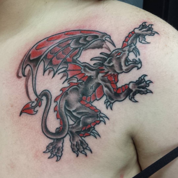 evil gargoyle tattoo design