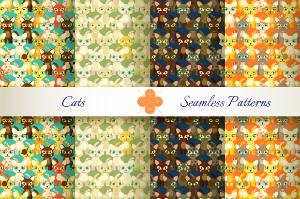 seamless patterns with cats
