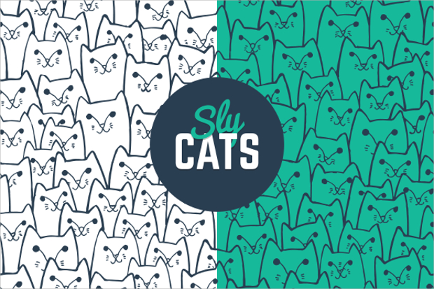 sly cats pattern
