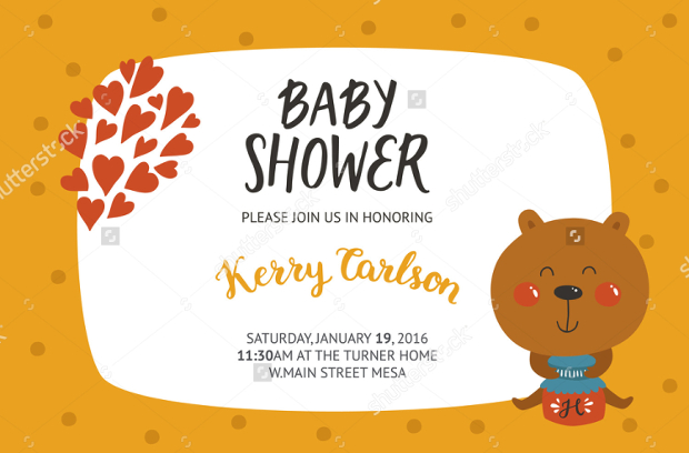boy baby shower invitation flyer
