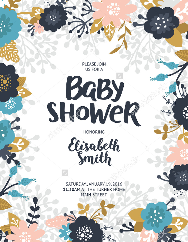 baby shower flyer template