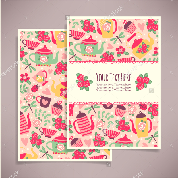 Tea and coffee Party Invitation Template