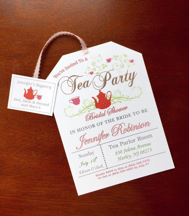 Tea Party Invitation Template Free Printable