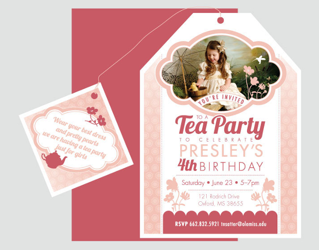 Birthday Tea Party Invitation