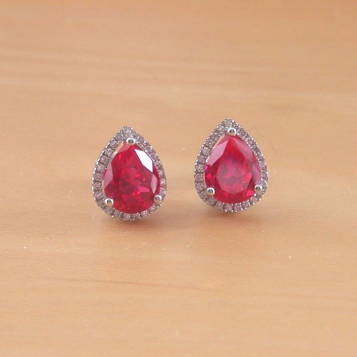 sterling silver birthstone earrings