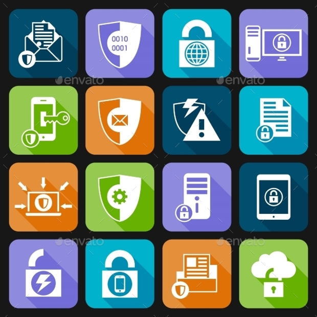 data protection security icons