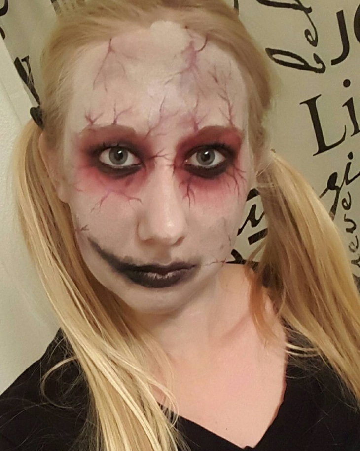 demon halloween makeup