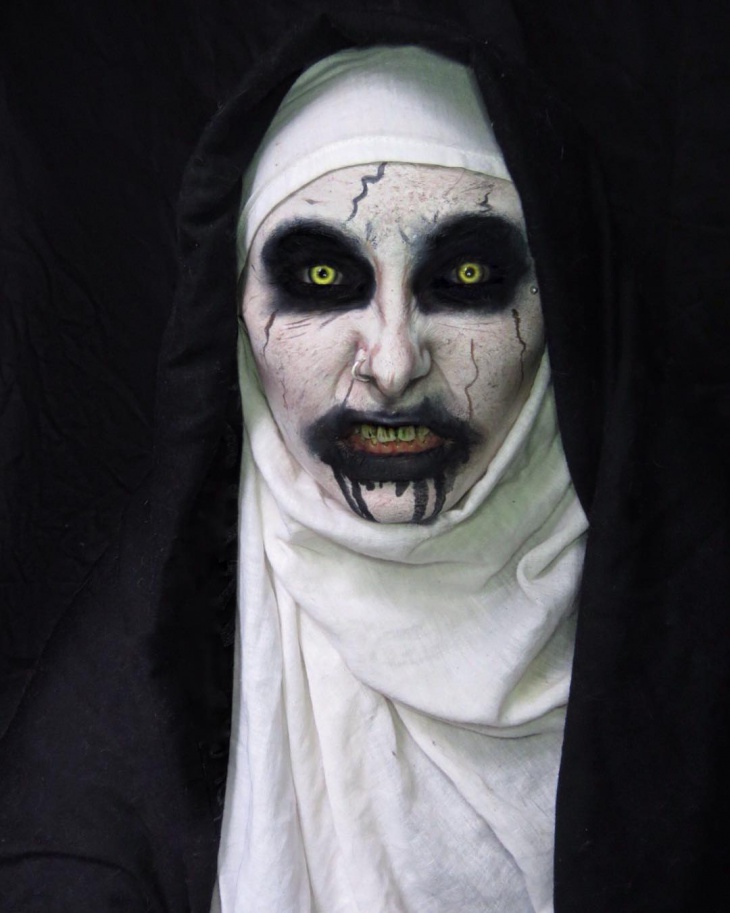 creepy demon makeup