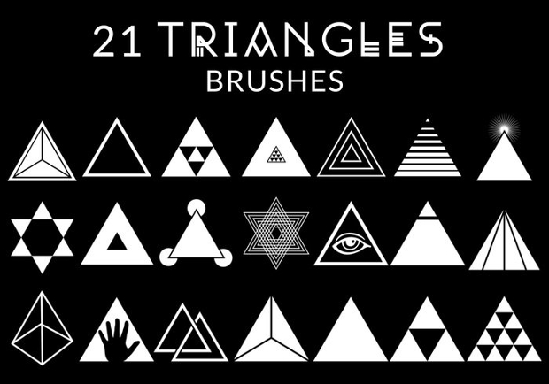 high quality triangle brush set