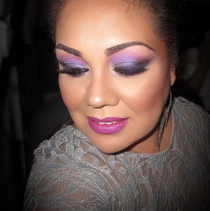dark skin purple makeup