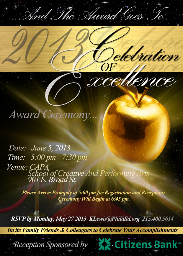 Teacher of the Year Award Ceremony Invitation