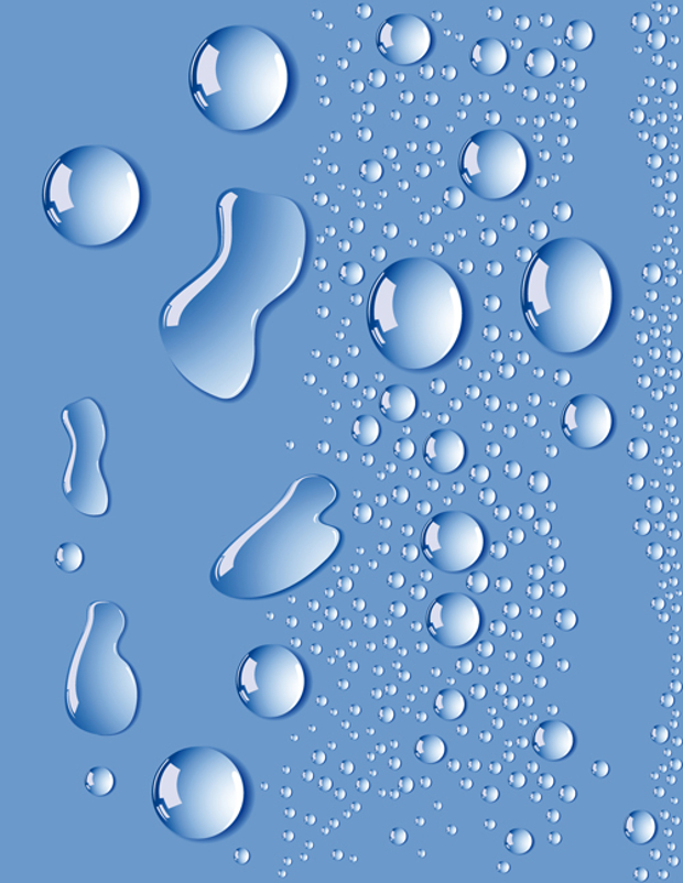 vivid water drop design vector