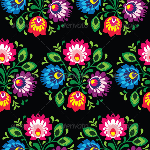 decorative floral repetitive pattern