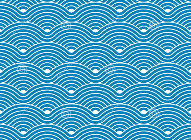 blue geometric wave pattern