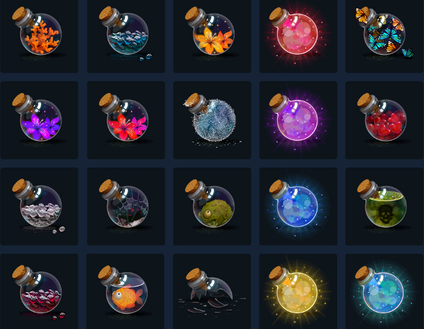 high resolution magic bottle icons