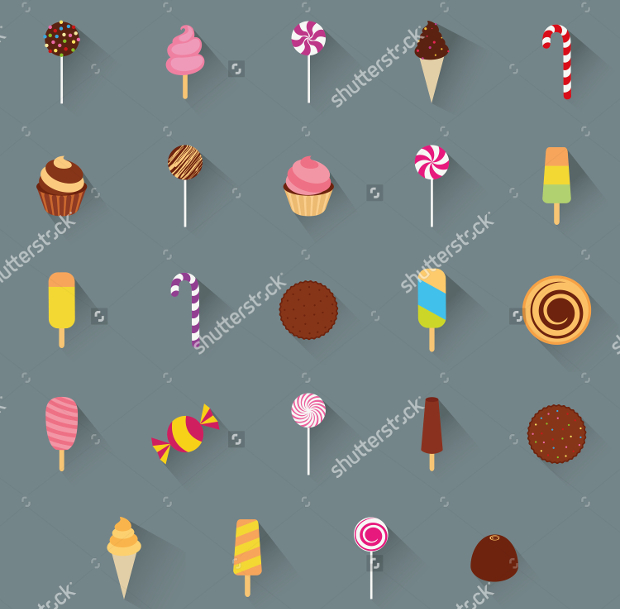 colored candy icons