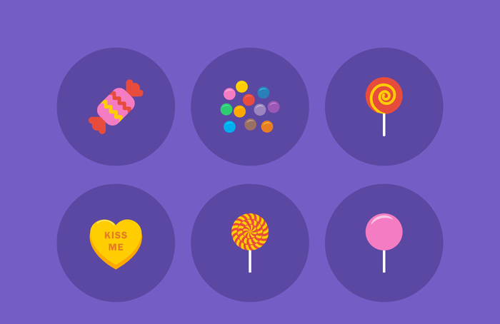 free candy vector icons