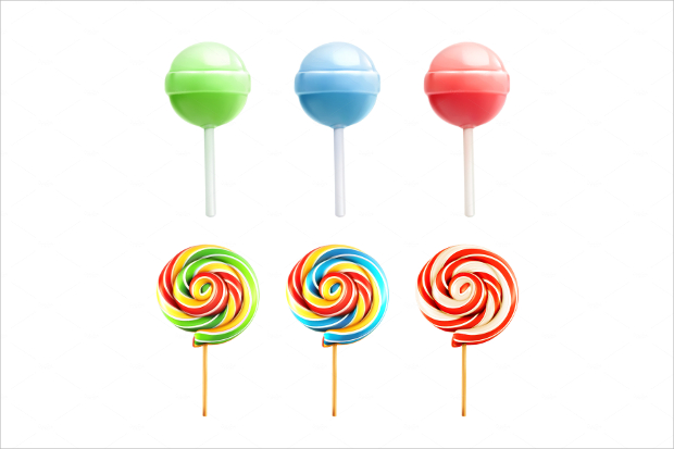 sweet candies vector icons1