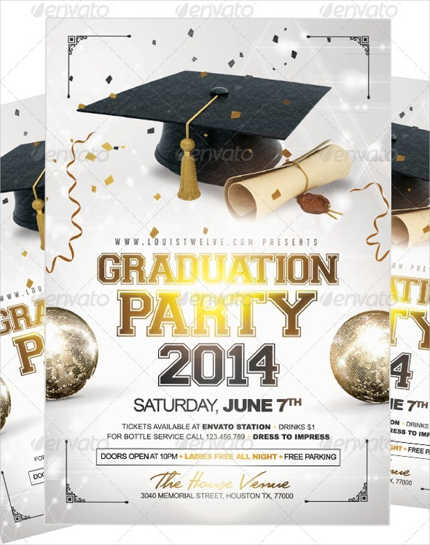 Graduation Party Flyer Template