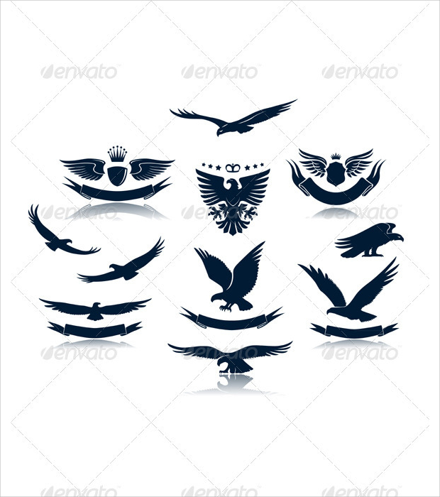 eagle silhouettes vector