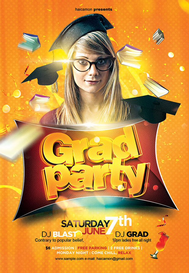 Grad Party Event Flyer